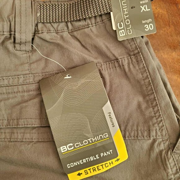 NEW Men's Cargo Convertible Pant (GRAY) - Picture 7 of 12